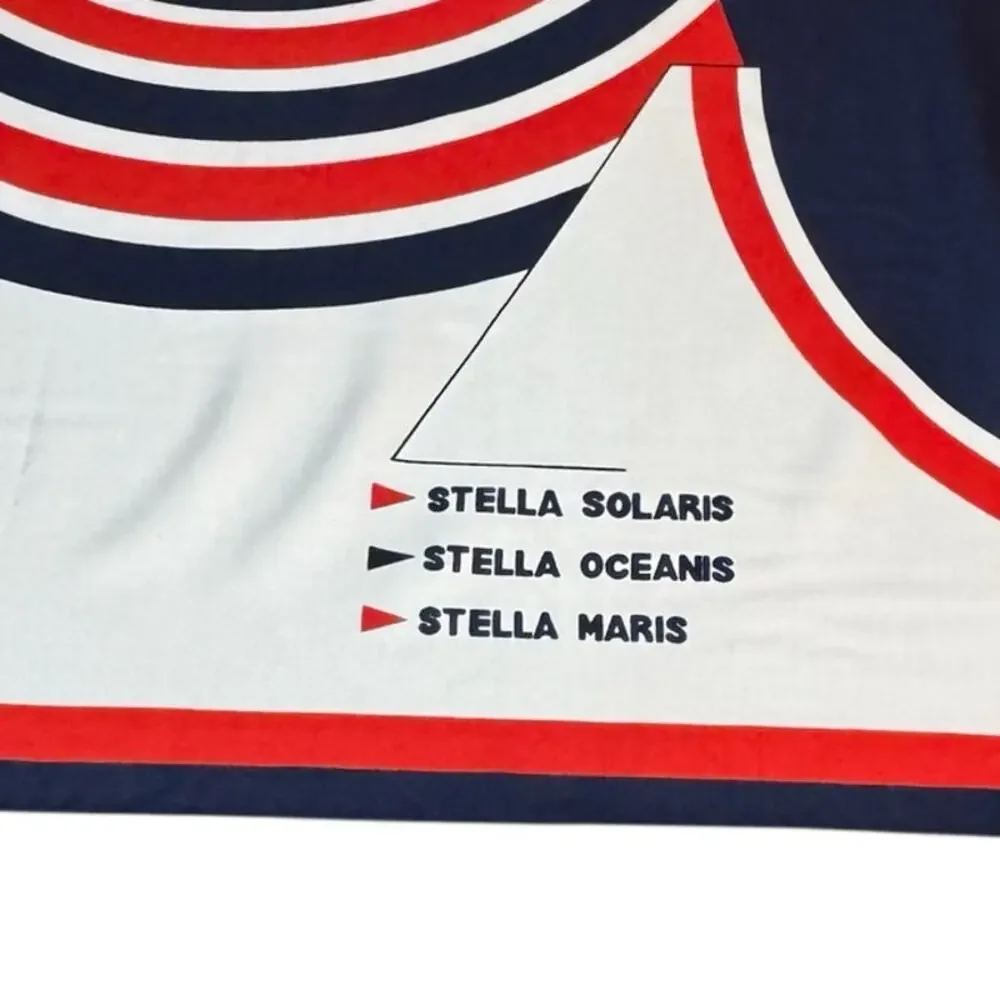 Made in Italy Sunline Cruises Scarf Souvenir Red Stella Solaris Oceanis Maris